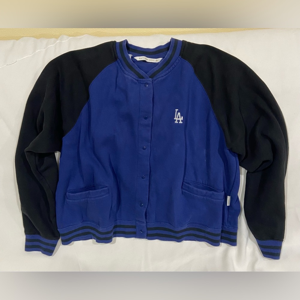 Antigua MLB LA Dodgers Mens Button Up Jacket Young Size XL